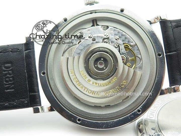 MIROTIME 0511 GoodFit Portofino SCHAFFHAUSEN SS MKF 1:1 V2 Best Edition Black Dial On Black Leather Strap A 7350